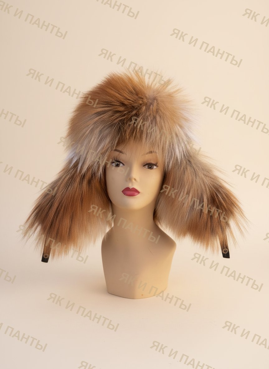 Ушанка из лисы golden fox