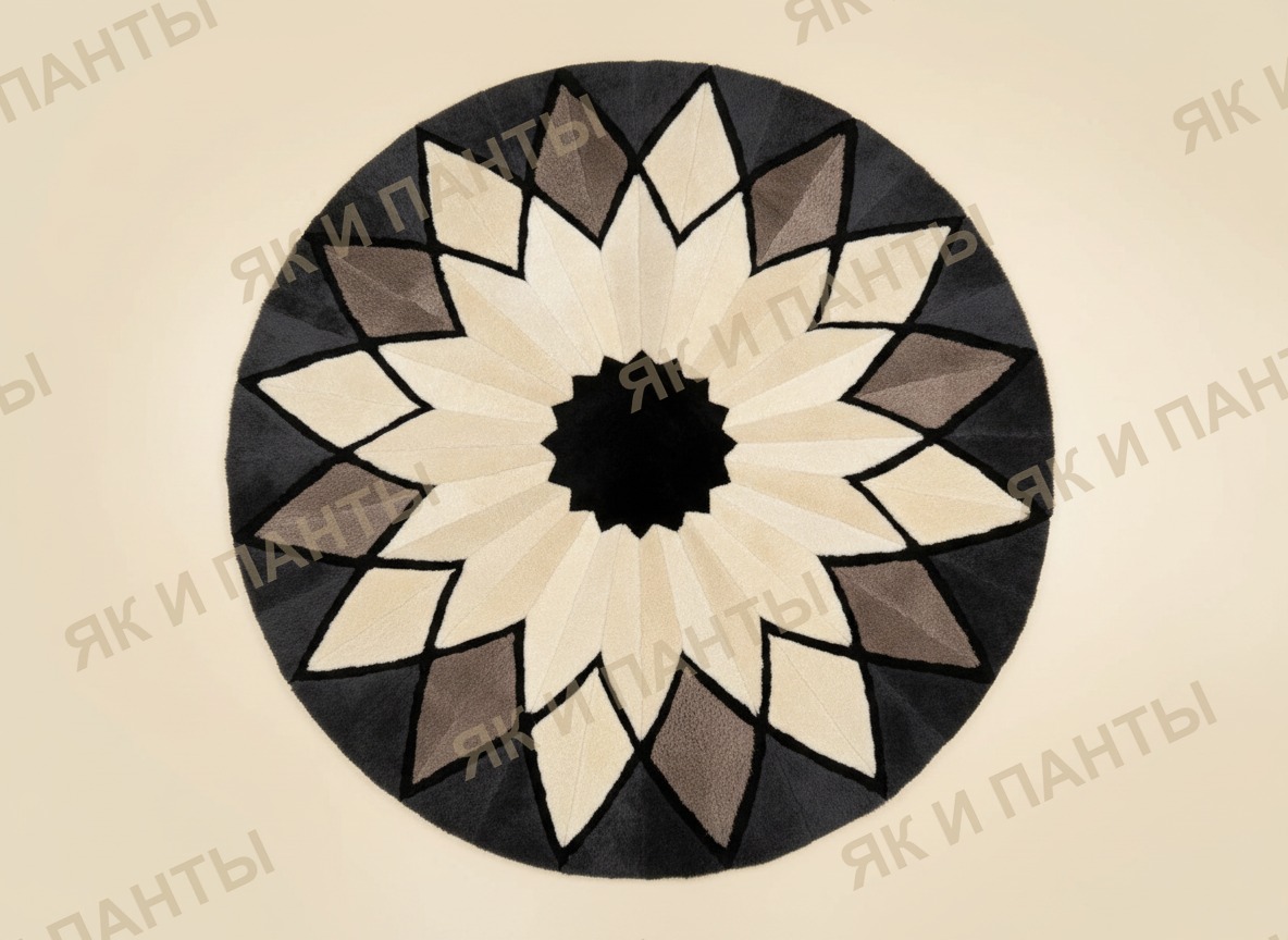 Ковёр из овчины Ромашка