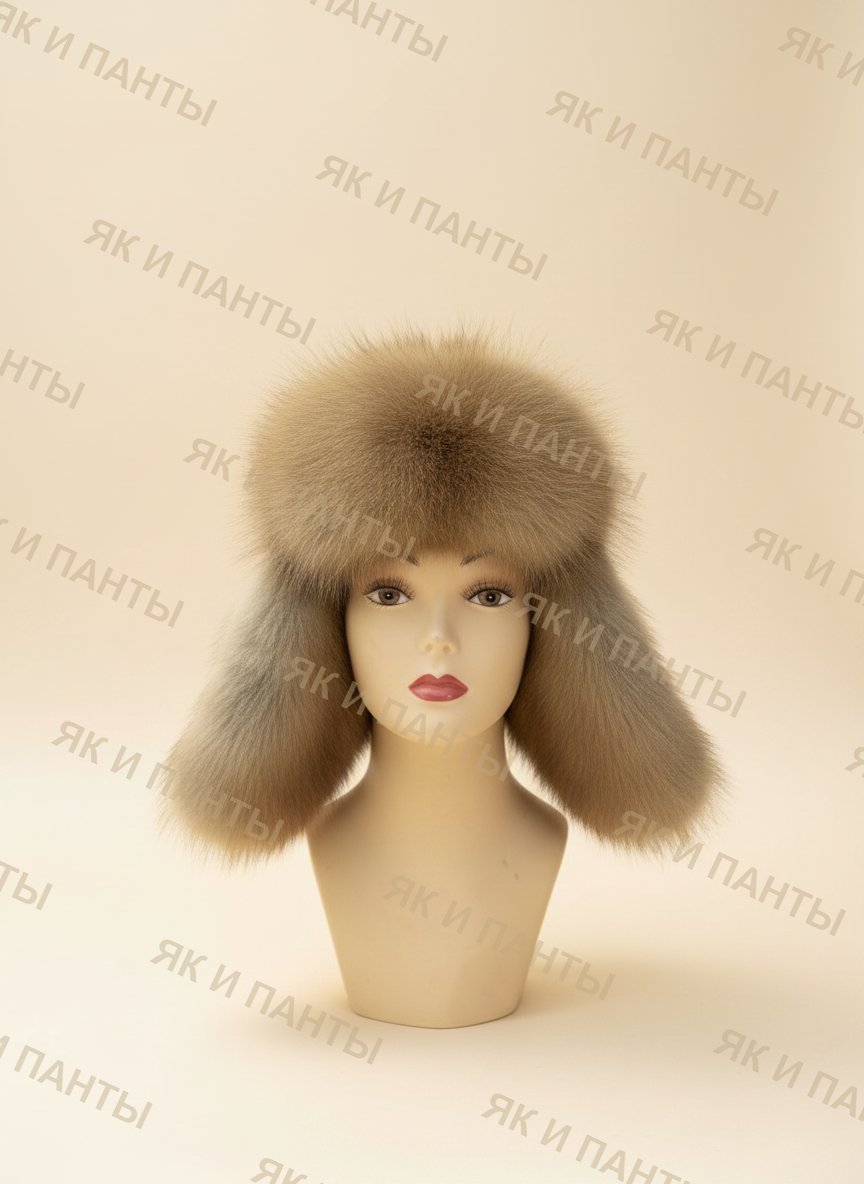 Ушанка из соболя с норкой