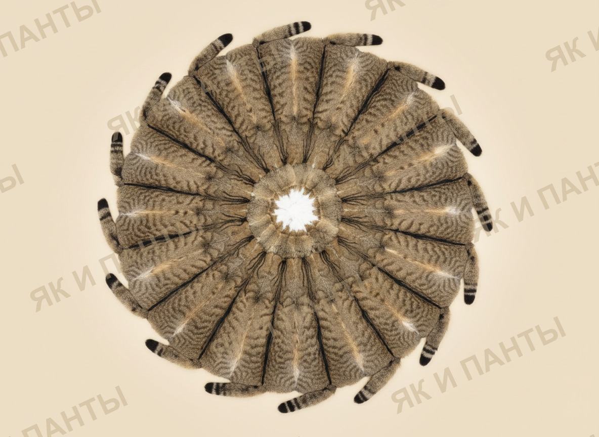Ковёр меховой из лесной кошки